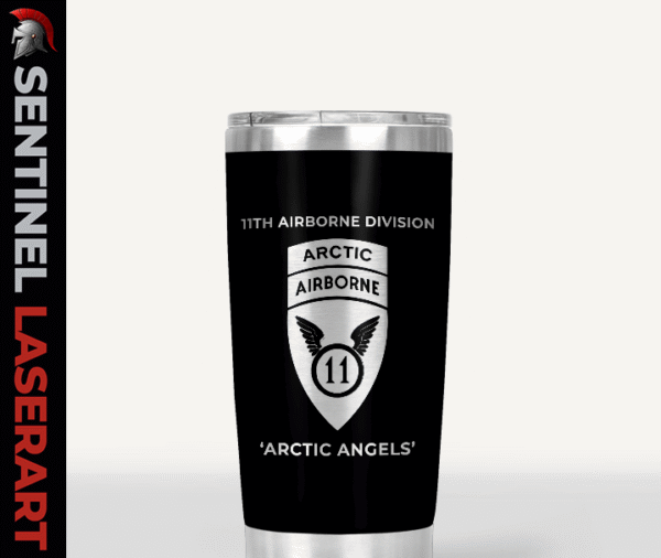 11th Airborne Division 20oz Travel Mug — "Arctic Angels"