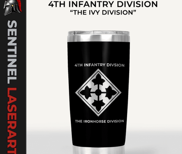 4th Infantry Division 20oz Travel Mug — "Ivy Division"