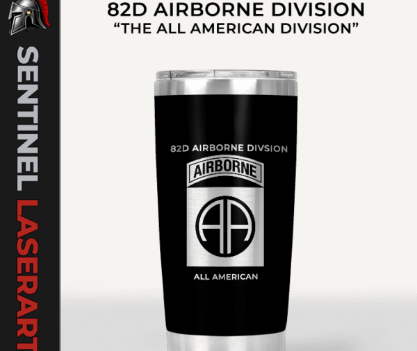 82nd Airborne Division 20oz Travel Mug — "All American"