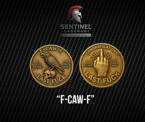 F-CAW-F Challenge Coin — Antique Brass