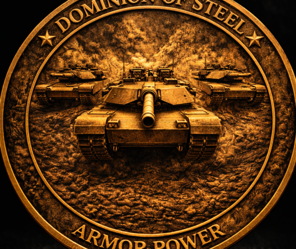 Dominion of Steel Challenge Coin - Antique Brass
