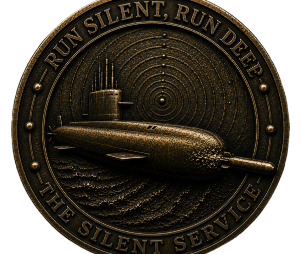U.S. Navy Submarine Challenge Coin — "Run Silent, Run Deep"
