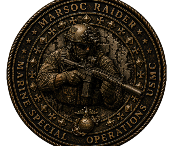 MARSOC Raider Challenge Coin — Marine Special Operations, 3 Sizes