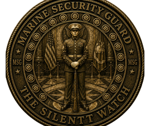 Marine Security Forces Challenge Coin | 3 Sizes Honoring The Silent Watch