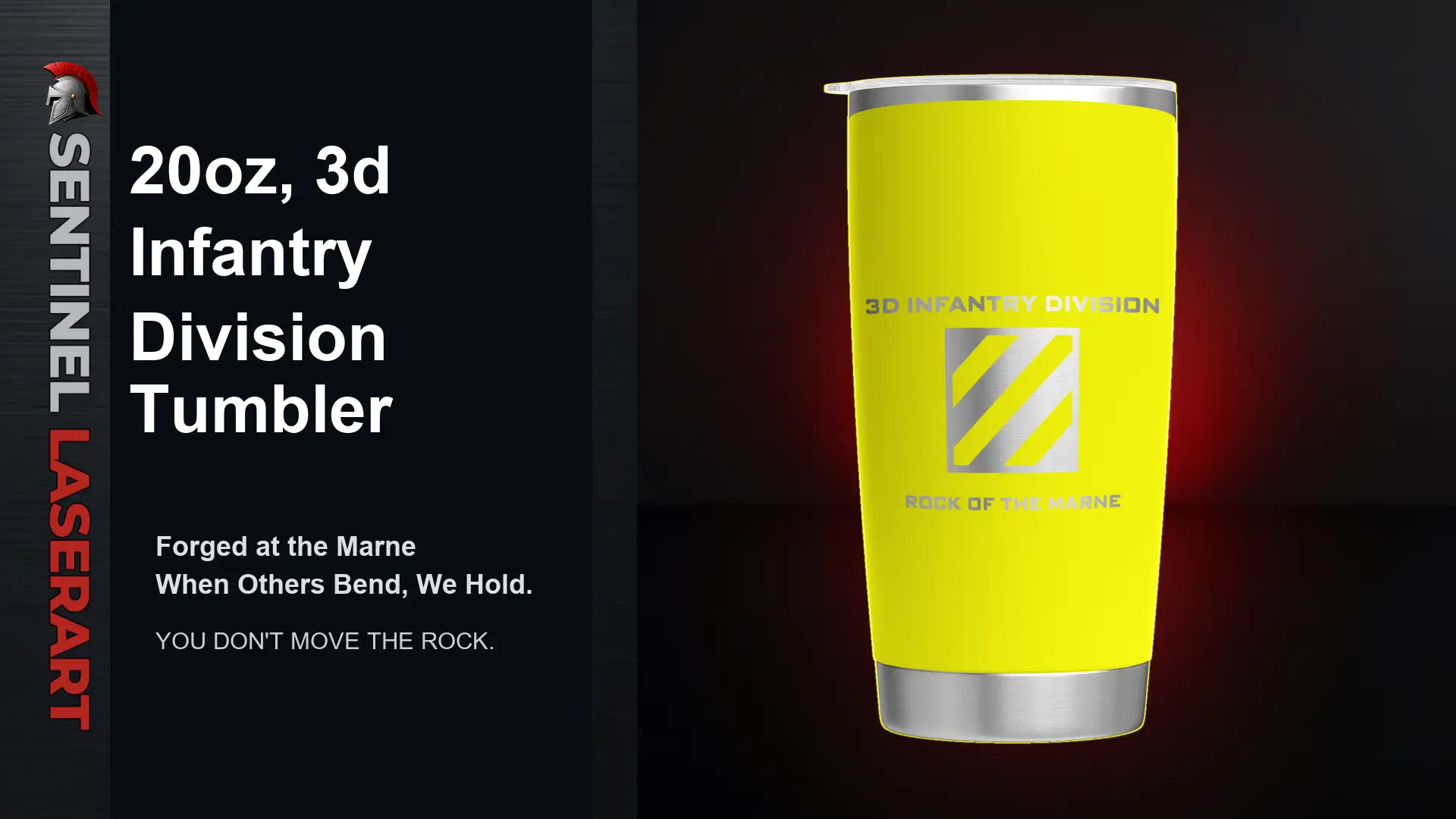 3rd Infantry Division 20oz Travel Mug  | "Rock of the Marne" - Image 2