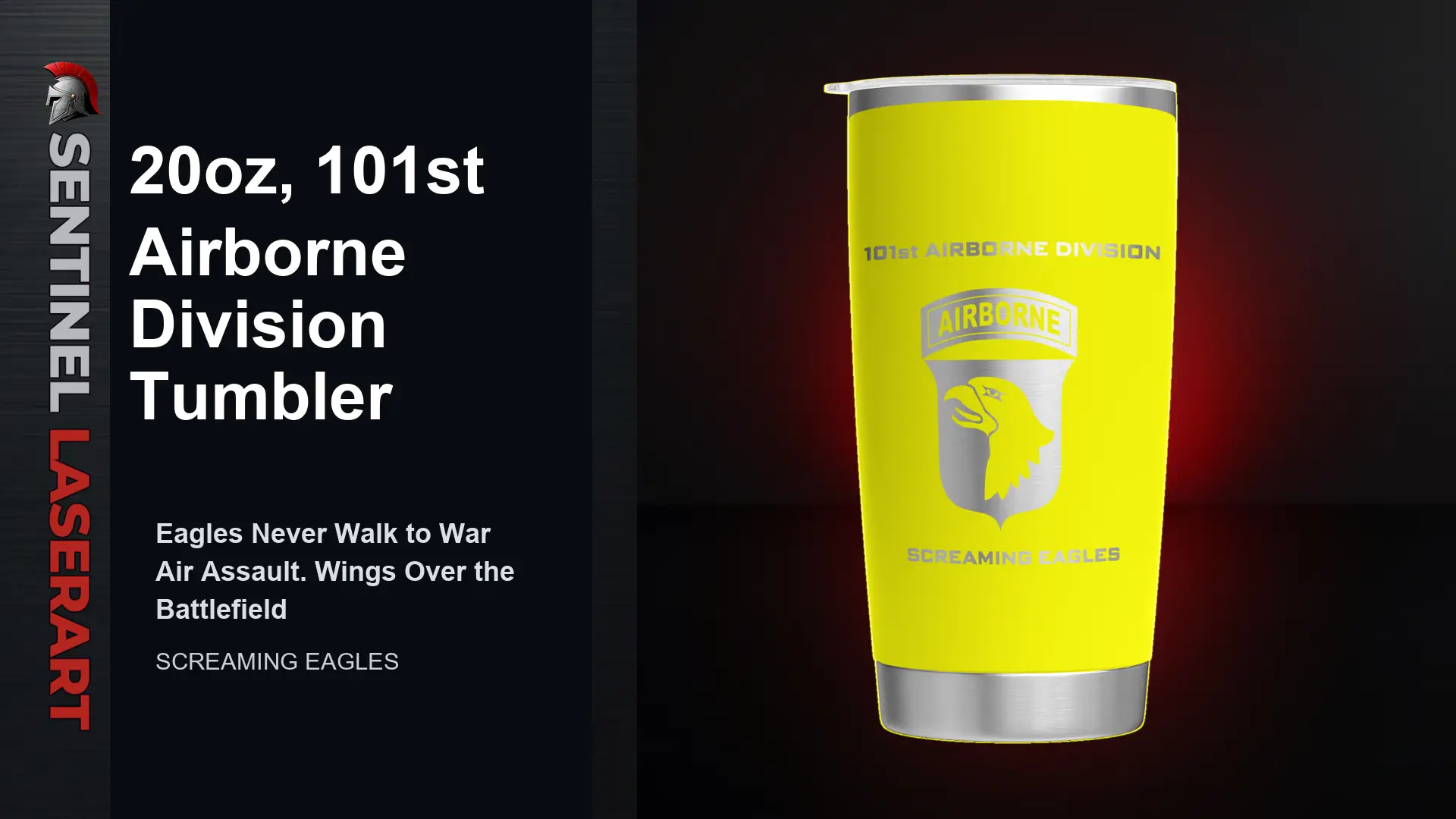 101st Airborne Division 20oz Travel Mug — "Screaming Eagles" - Image 15