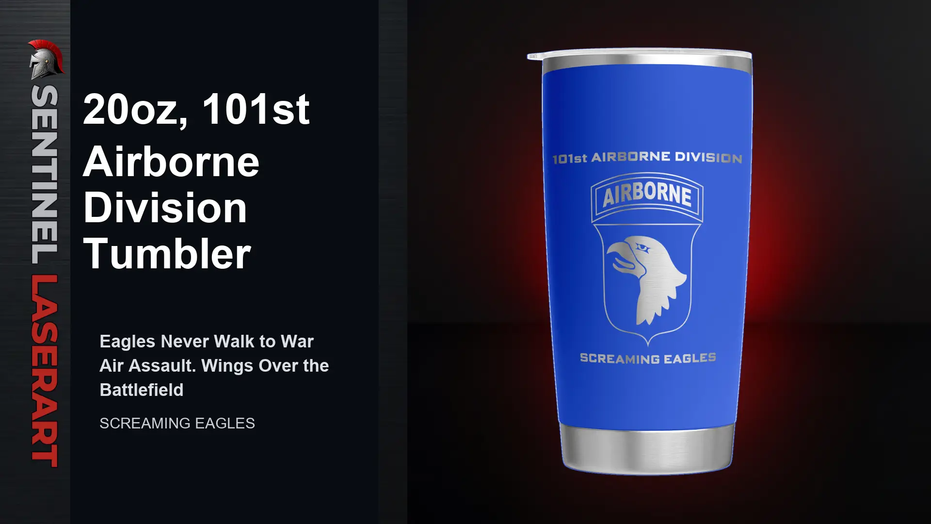 101st Airborne Division 20oz Travel Mug — "Screaming Eagles" - Image 9