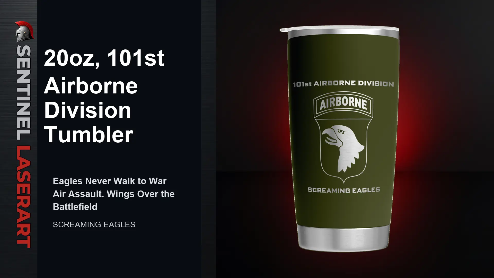 101st Airborne Division 20oz Travel Mug — "Screaming Eagles" - Image 7