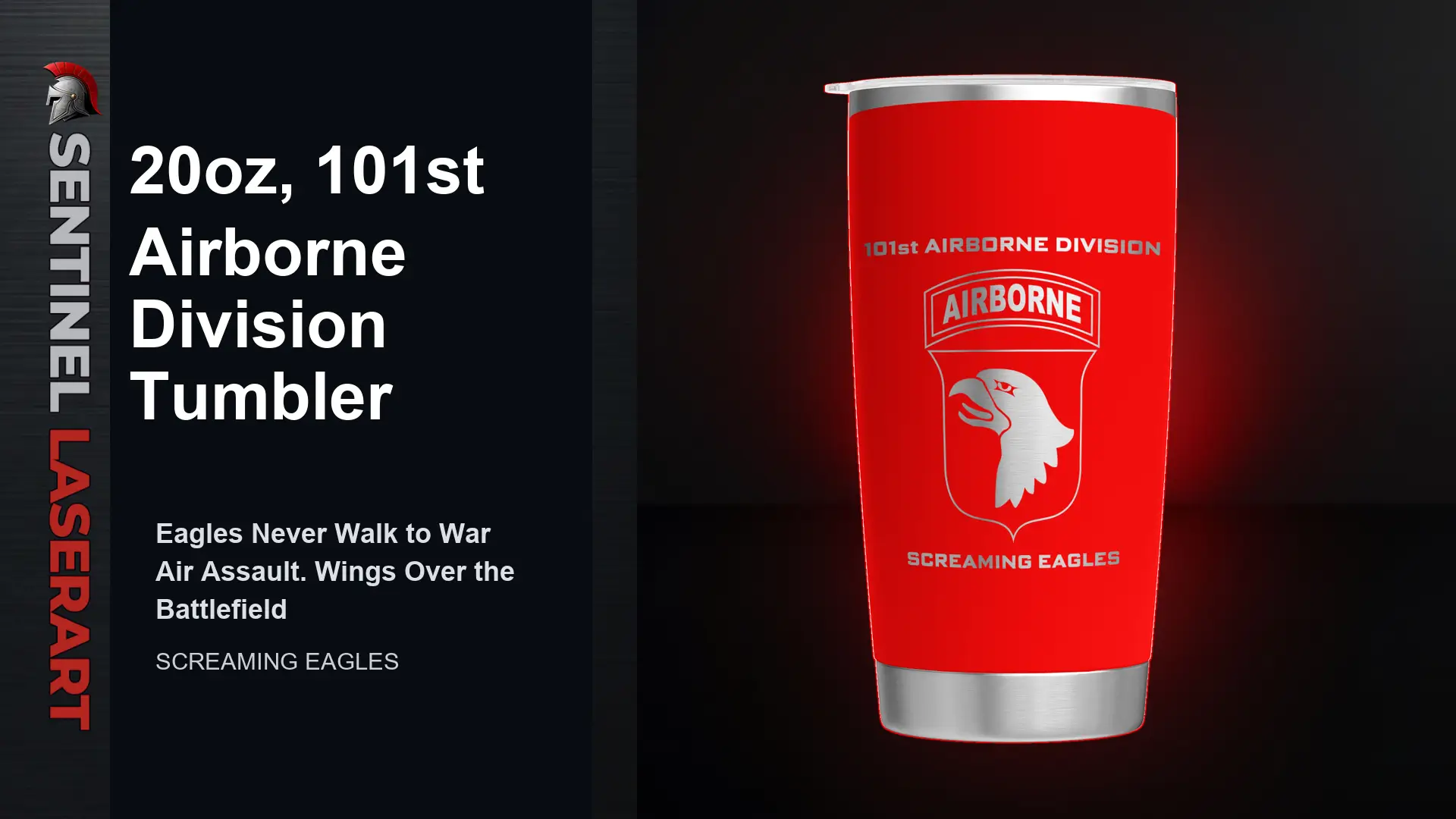 101st Airborne Division 20oz Travel Mug — "Screaming Eagles" - Image 5