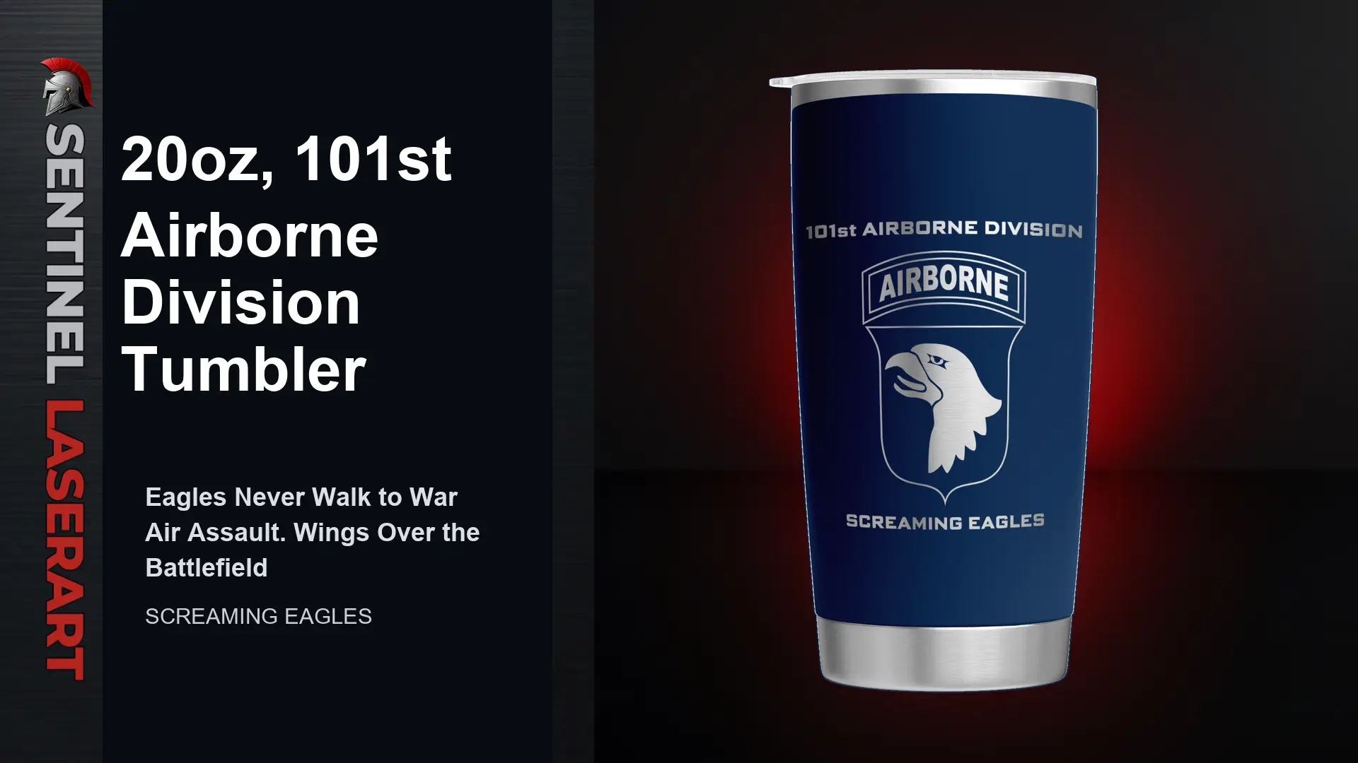 101st Airborne Division 20oz Travel Mug — "Screaming Eagles" - Image 4