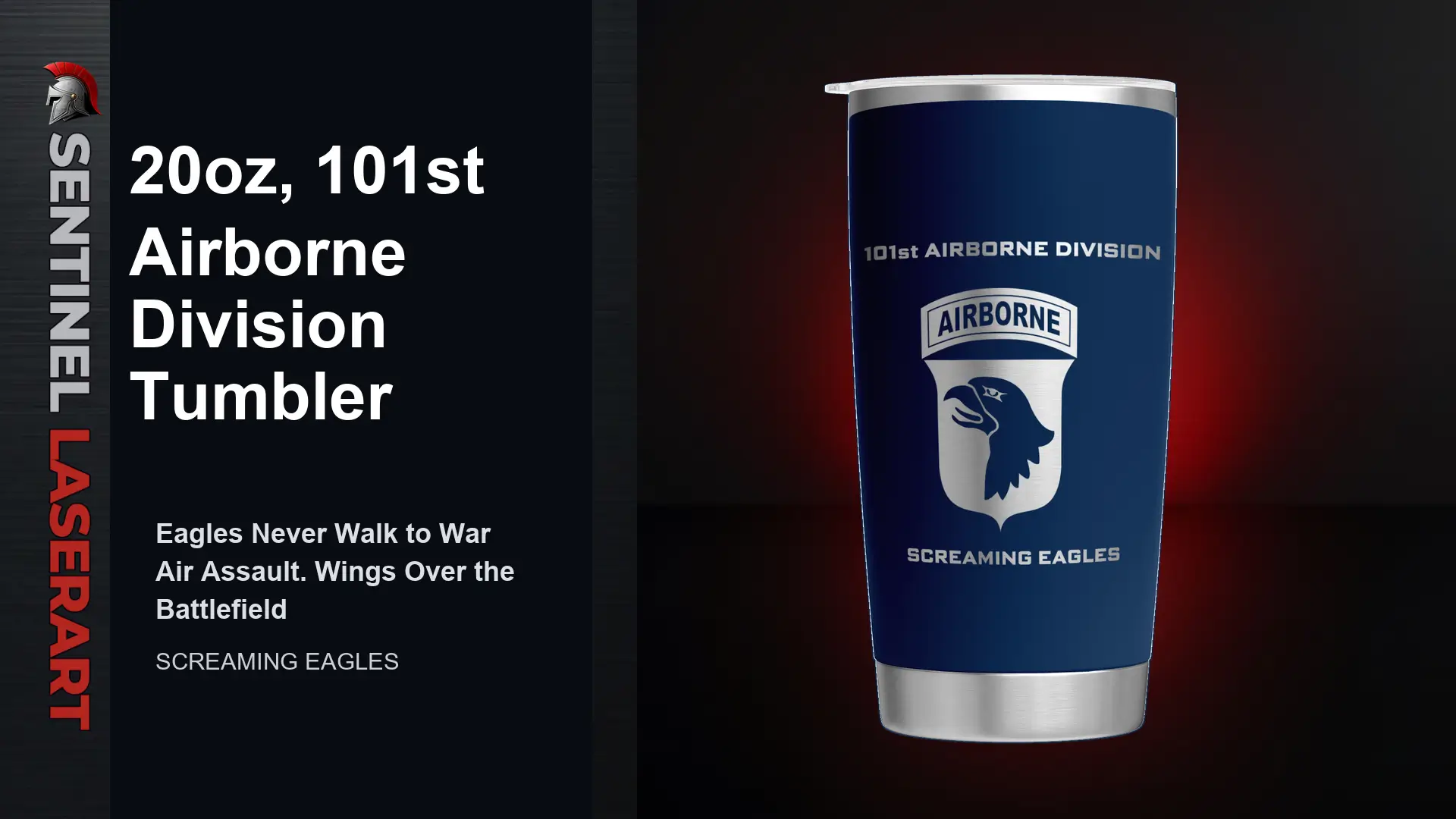 101st Airborne Division 20oz Travel Mug — "Screaming Eagles" - Image 11