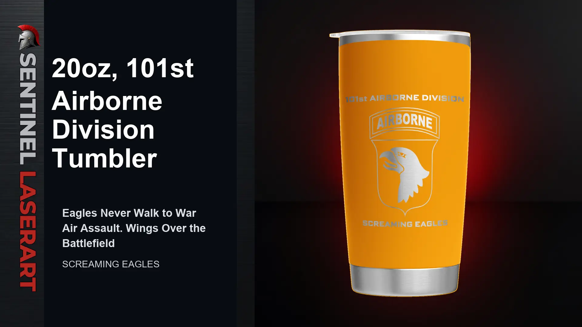 101st Airborne Division 20oz Travel Mug — "Screaming Eagles" - Image 10