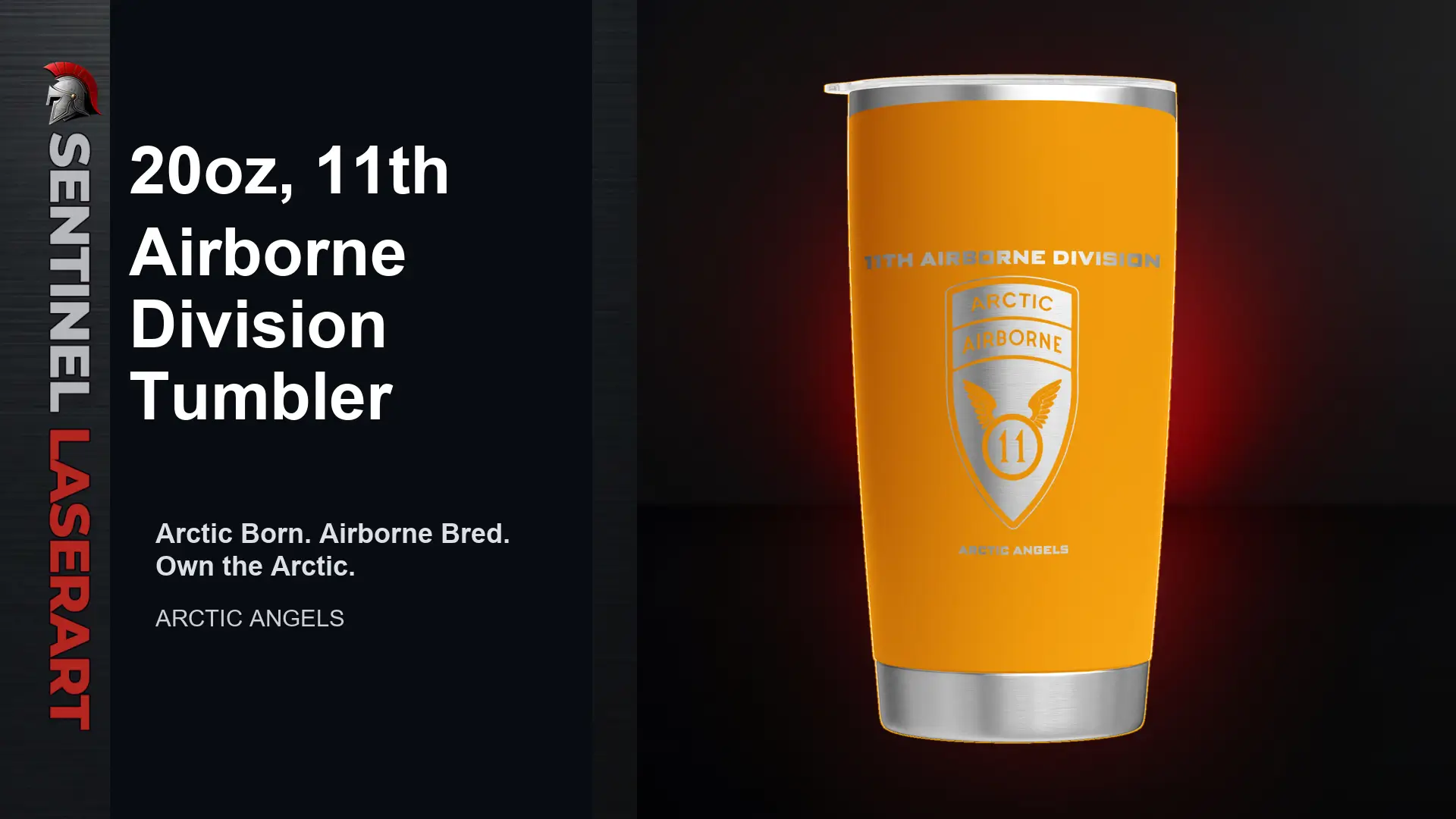 11th Airborne Division 20oz Travel Mug — "Arctic Angels" - Image 2