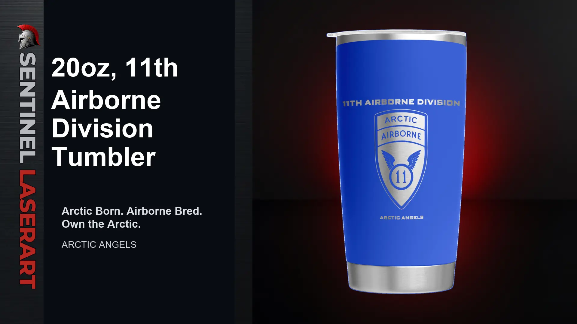 11th Airborne Division 20oz Travel Mug — "Arctic Angels" - Image 3