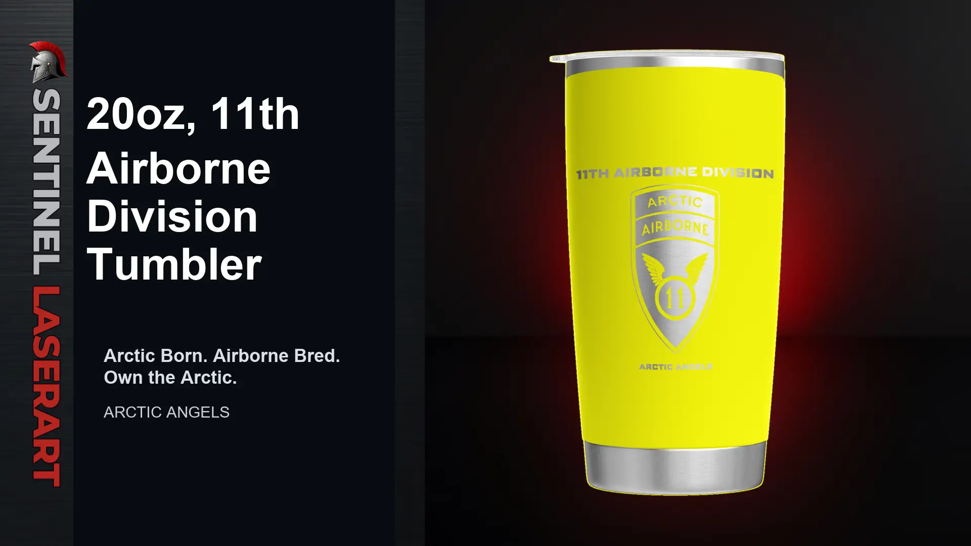 11th Airborne Division 20oz Travel Mug — "Arctic Angels" - Image 4