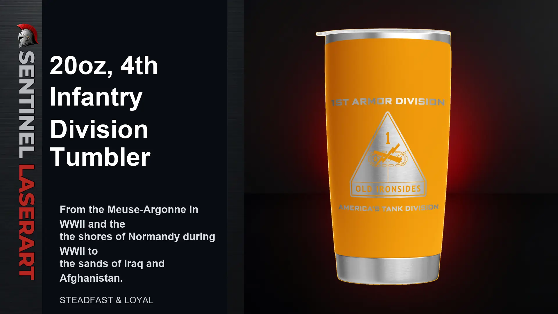 1st Armored Division 20oz Travel Mug - Image 11