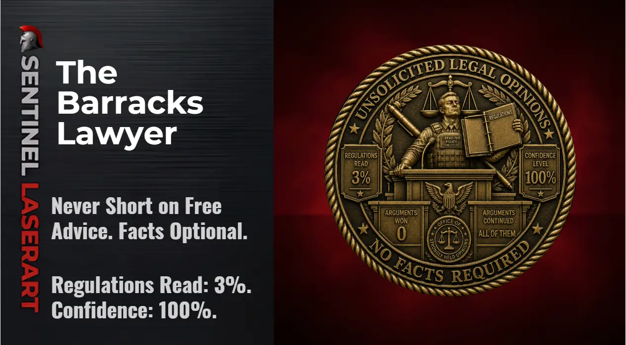 Barracks Lawyer Challenge Coin
