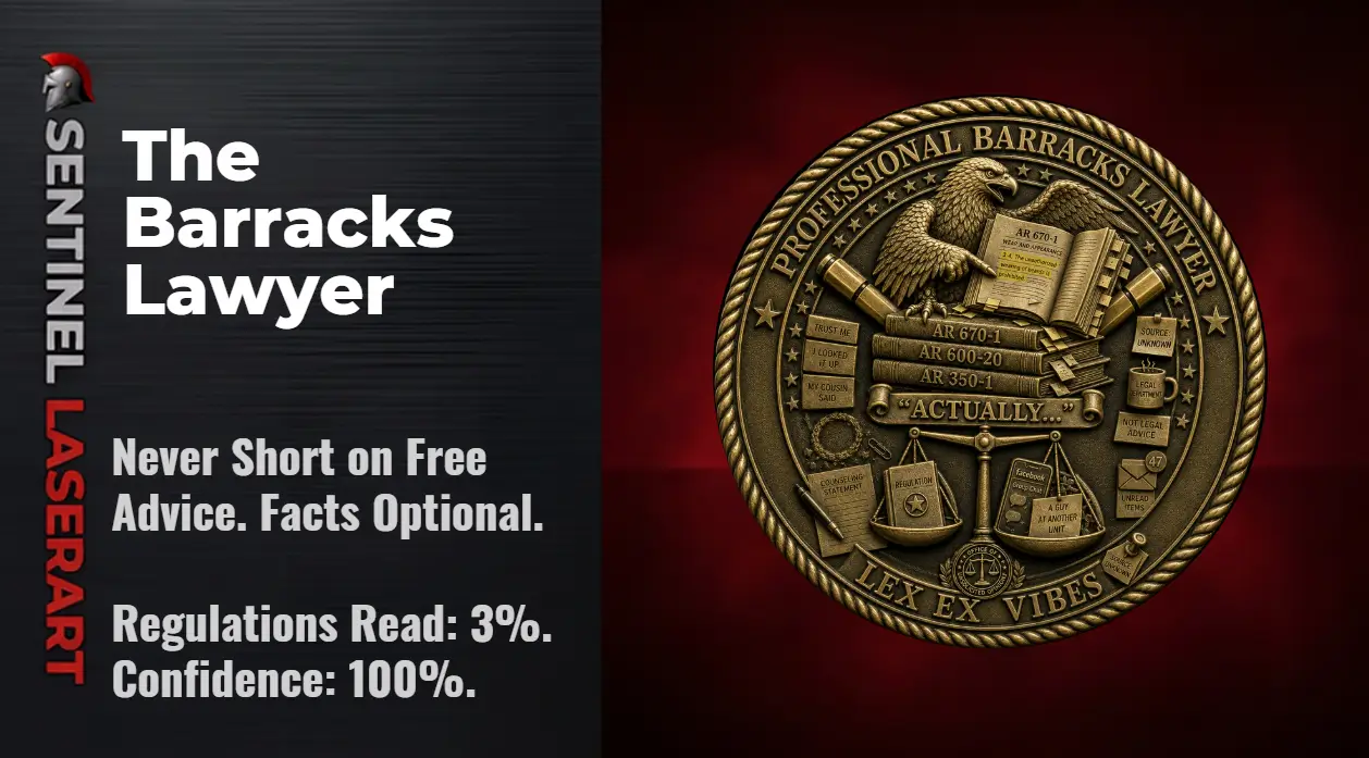 Barracks Lawyer Challenge Coin