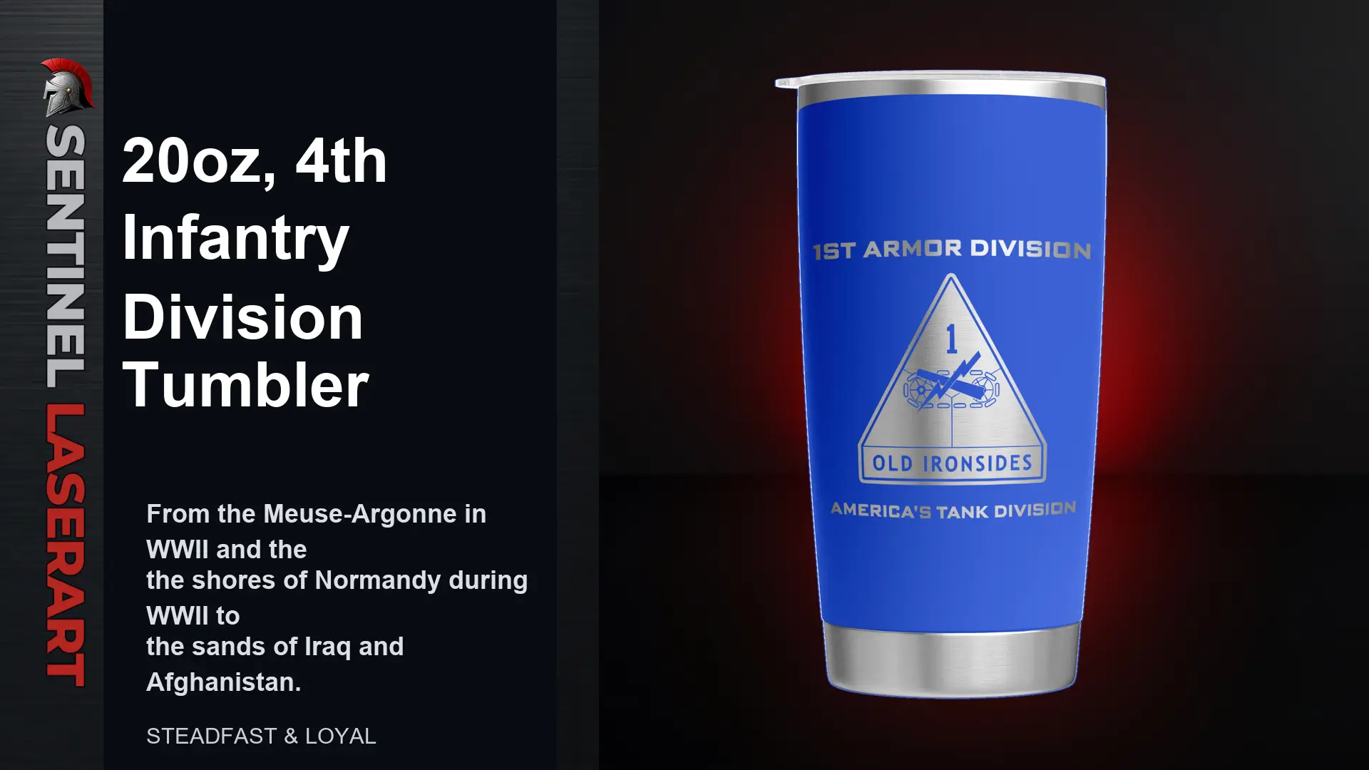 1st Armored Division 20oz Travel Mug - Image 10