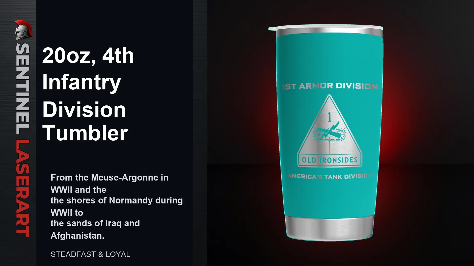1st Armored Division 20oz Travel Mug - Image 14