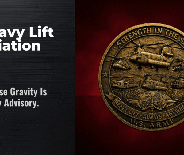 Army heavy lift aviation challenge coin