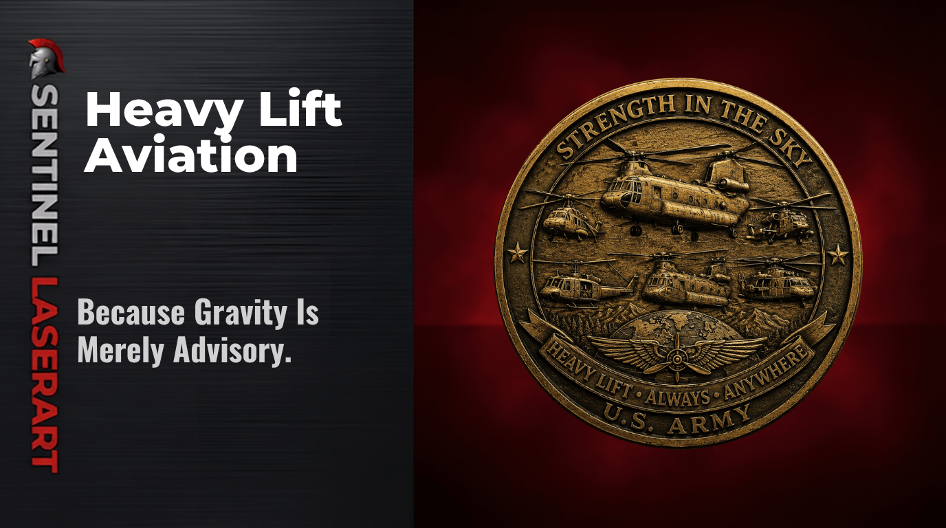 Army heavy lift aviation challenge coin