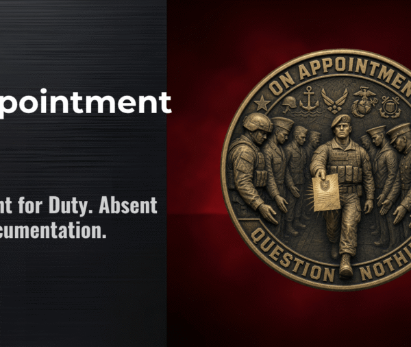 On Appointment Challenge Coin