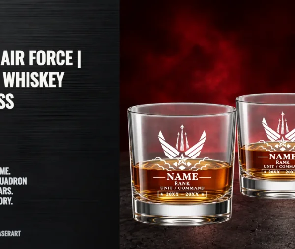 Aim High | Custom Air Force Whiskey Glass | 11oz