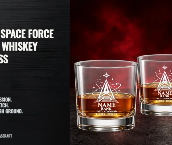 Custom U.S. Space Force Whiskey Glass